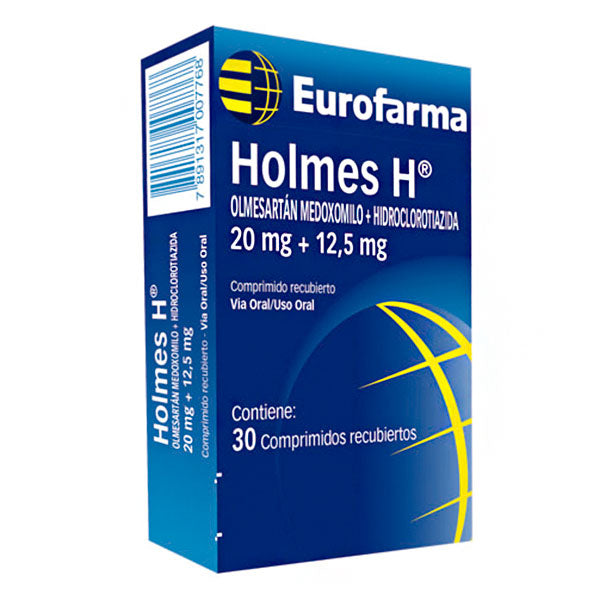 Holmes H Olmesartan 20Mg Y Hidrocloro 12.5Mg X Tableta