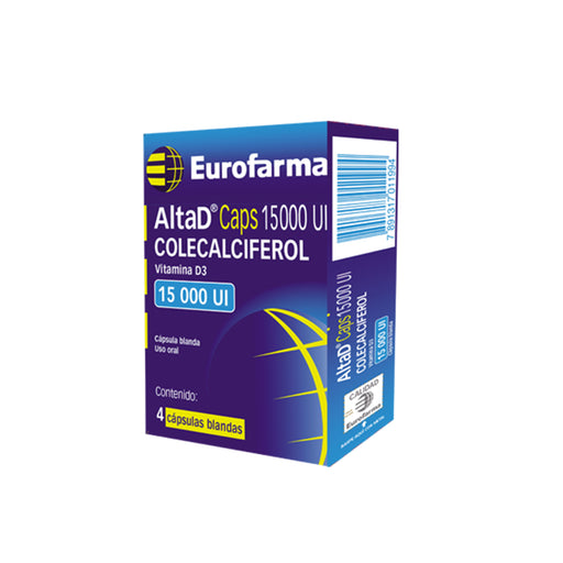 Altad Caps 15000Ui Vitamina D3 X Capsula Blanda