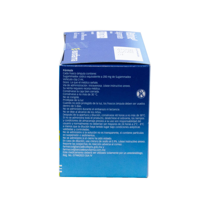 Rebrive 200Mg Iv X 10 Fco/Amp/2Ml Sugammadex