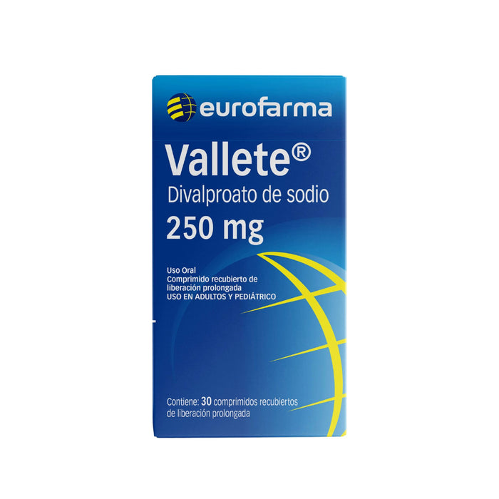 Vallete 250Mg Divalproato Sodio X Comprimido