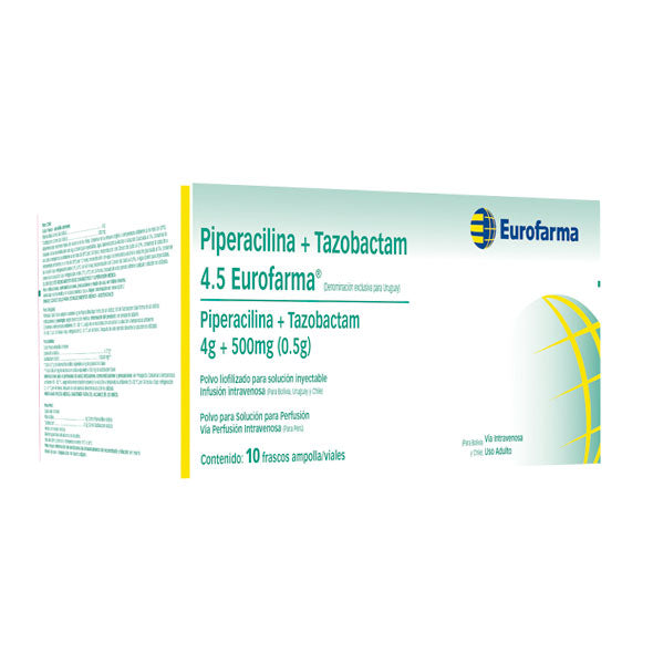Piperacilina Tazobactam 4.5G X 10 Ampolla