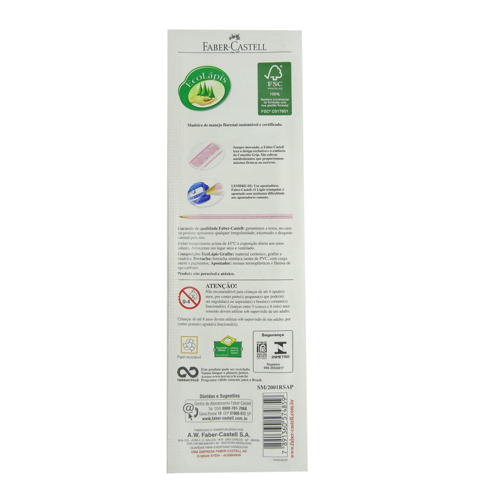 Faber Castell Lapiz Negro X 2 Unidades +Tajador+Borrador