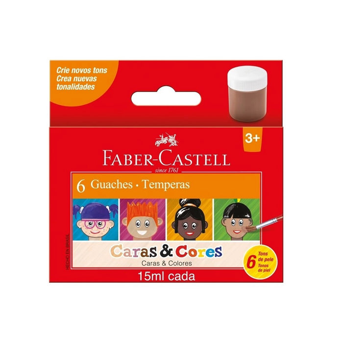 Faber Castell Temperas Caras Y Colores X 6 Unidades