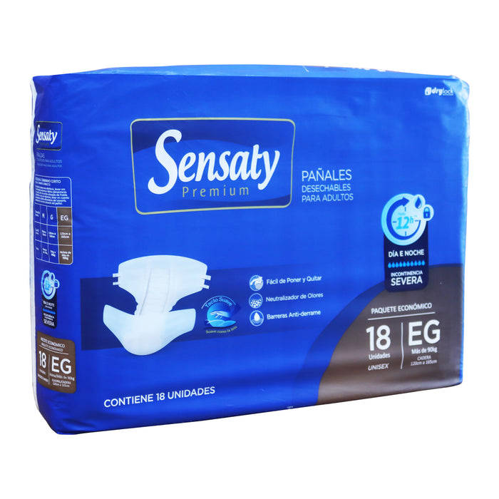 Pañal Sensaty Premium Talla EG x18