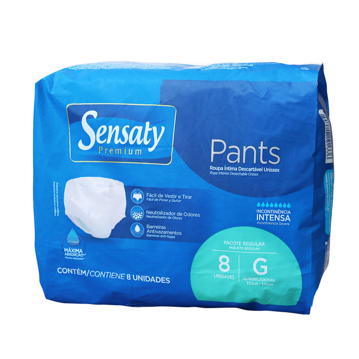 Sensaty Premium Pants Para Incontinencia Unisex Talla G X 8 Unidades