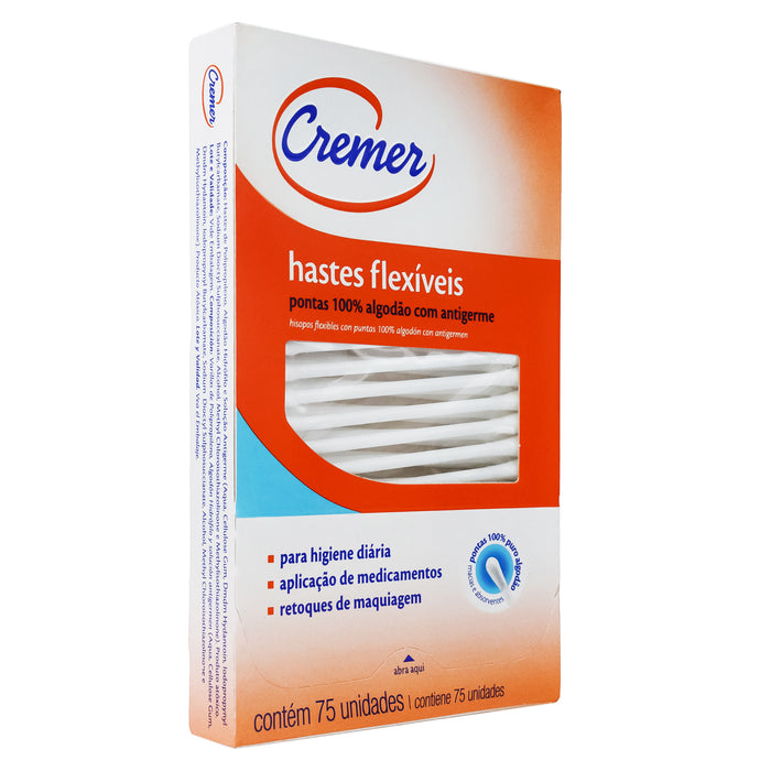 Cotonetes Hisopos Cremer Flexibles X 75 Unidades