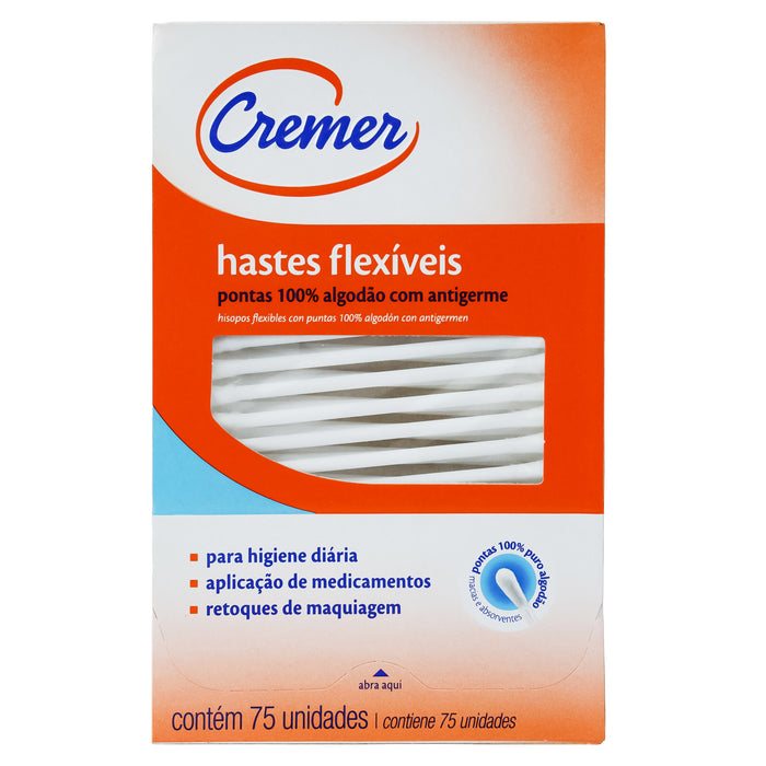 Cotonetes Hisopos Cremer Flexibles X 75 Unidades