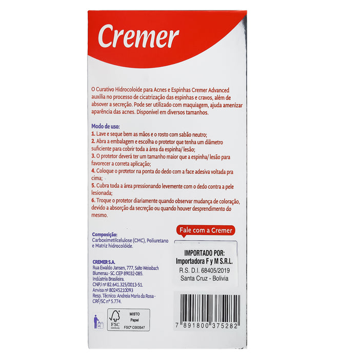 Cremer Advanced Curitas Acne Y Espinillas X 24 Unidades