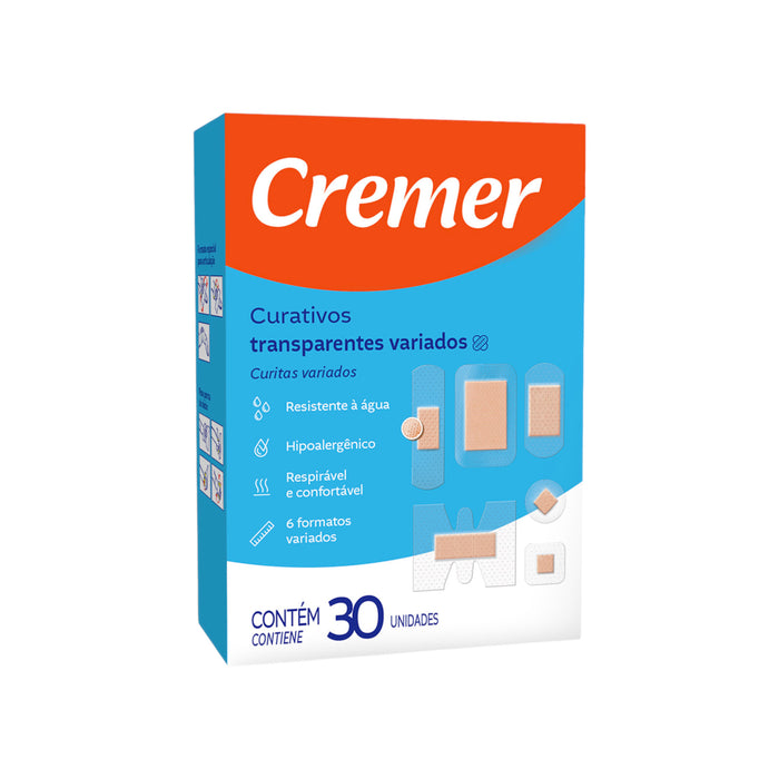 Curitas Cremer Venditas Transparentes Variados X 30 Unidades