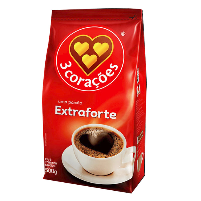 3 Corazones Cafe Tostado Molido Extrafuerte Paquete X 250G