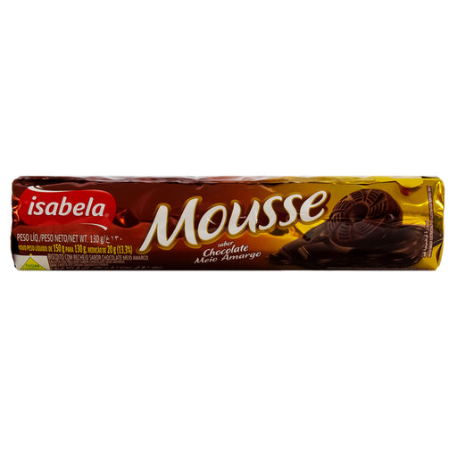 Envase de mousse rellenas de chocolate semi amargo.