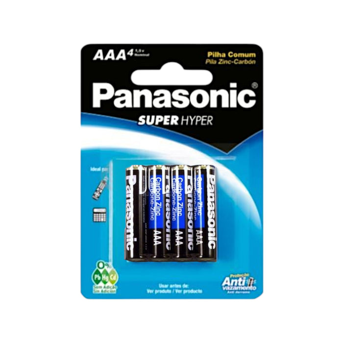 Pila Panasonic Super Hyper Aaa X 4 Unidades