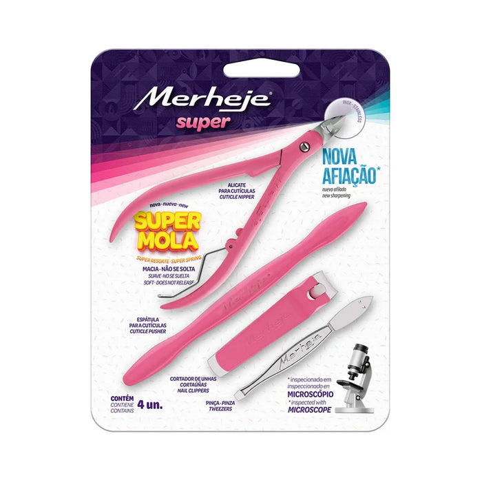 Set De Manicura Merheje Super X 4 Unidades