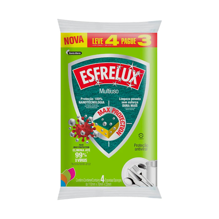 Esponjas De Limpieza Profunda Esfrelux X 4 Unidades