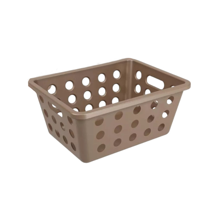 Cesta Coza Pequeña Con Tapa Warm Gray X 1.2L