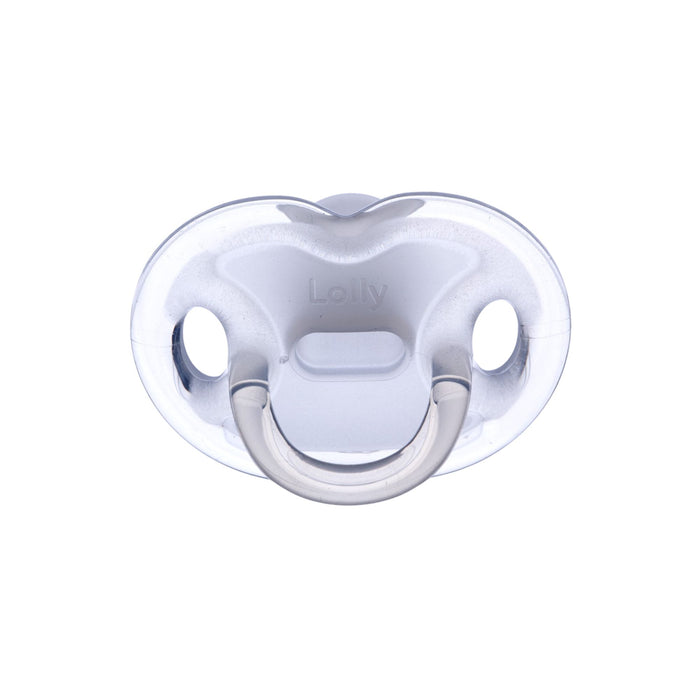 Chupete Lolly 100% Silicona Transparente 6+