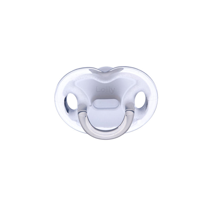 Chupete Lolly 100% Silicona Transparente 0-6M