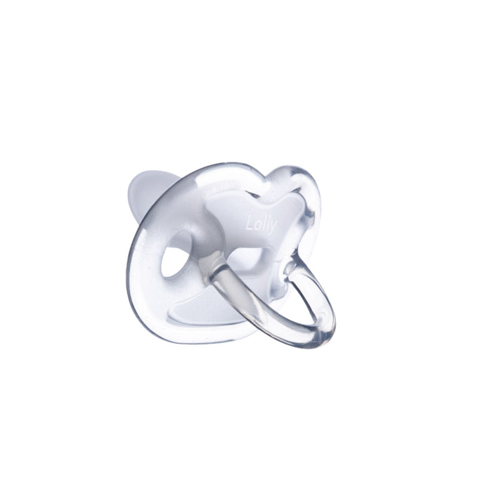 Chupete Lolly 100% Silicona Transparente 0-6M