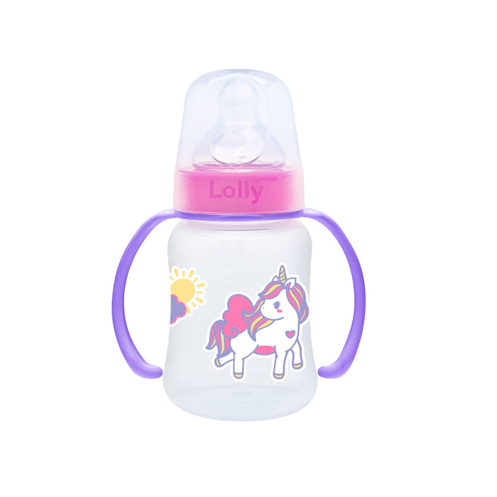 Biberón Lolly Boca Ancha Con Manija 3+ Rosa X 250Ml