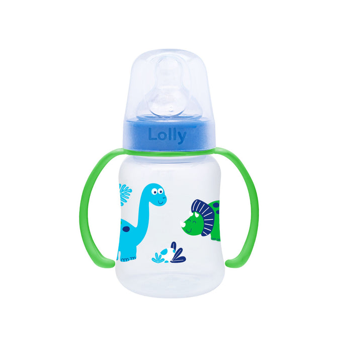 Biberón Lolly Boca Ancha Con Manija 3+ Azul X 250Ml