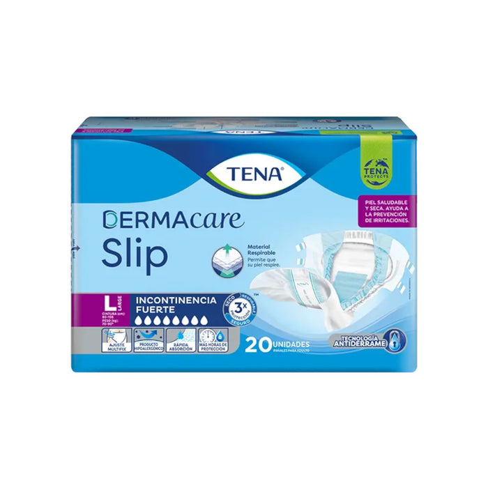 Pañal Adulto Tena Dermacare Slip Talla L X 20 Unidades