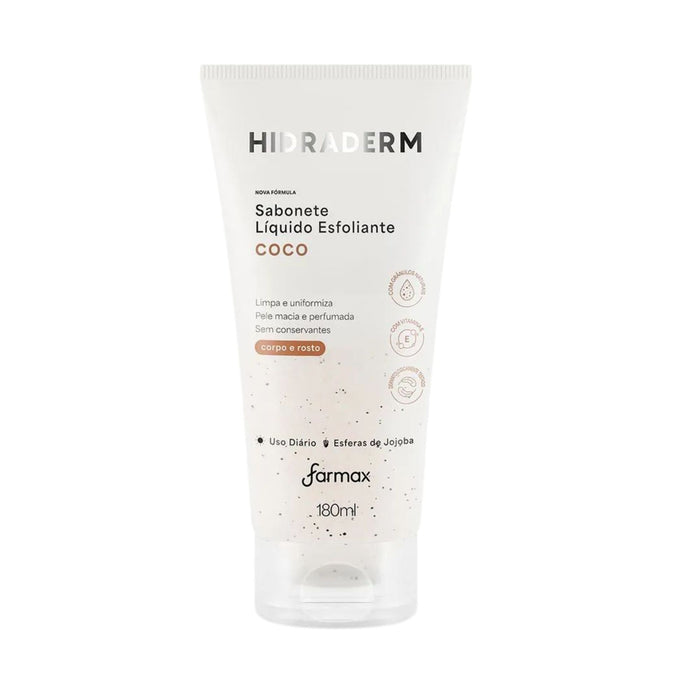 Jabón Liquido Farmax Hidraderm Coco Exfoliante X 180Ml