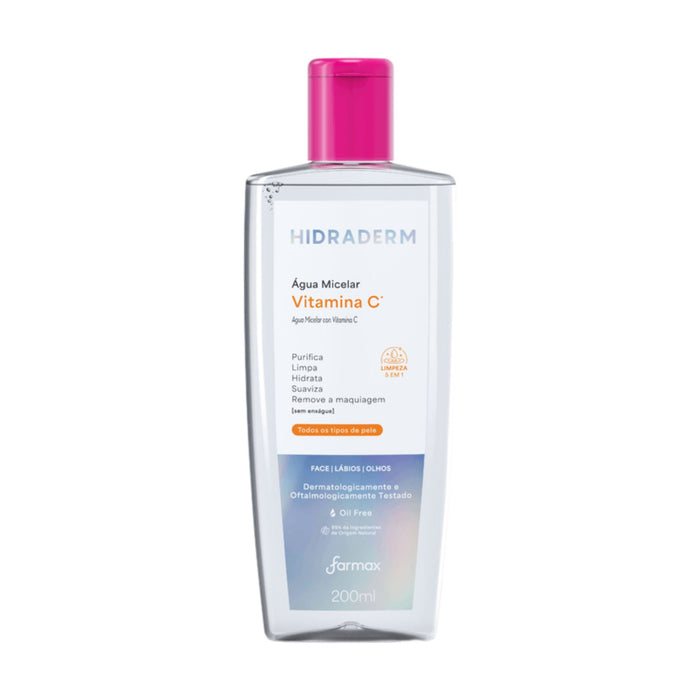 Agua Micelar  Farmax Hidraderm Vitamina C 5 En 1 X  200Ml