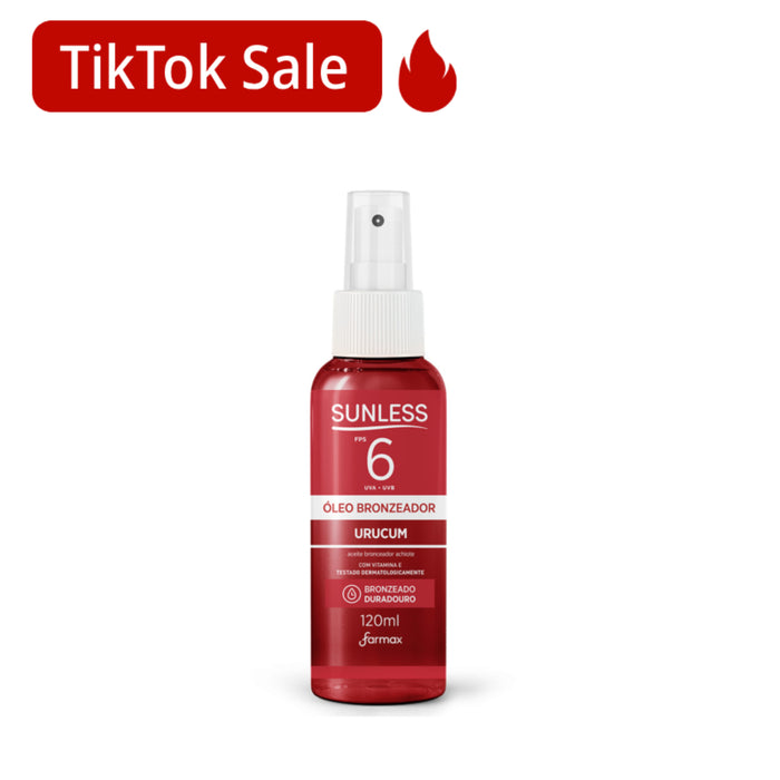 Aceite Bronceador Farmax Sunless Fps6 Urucu X 120Ml