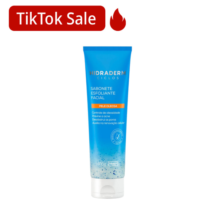 Jabón Exfoliante Facial Farmax Hidraderm Ciclos X 100G