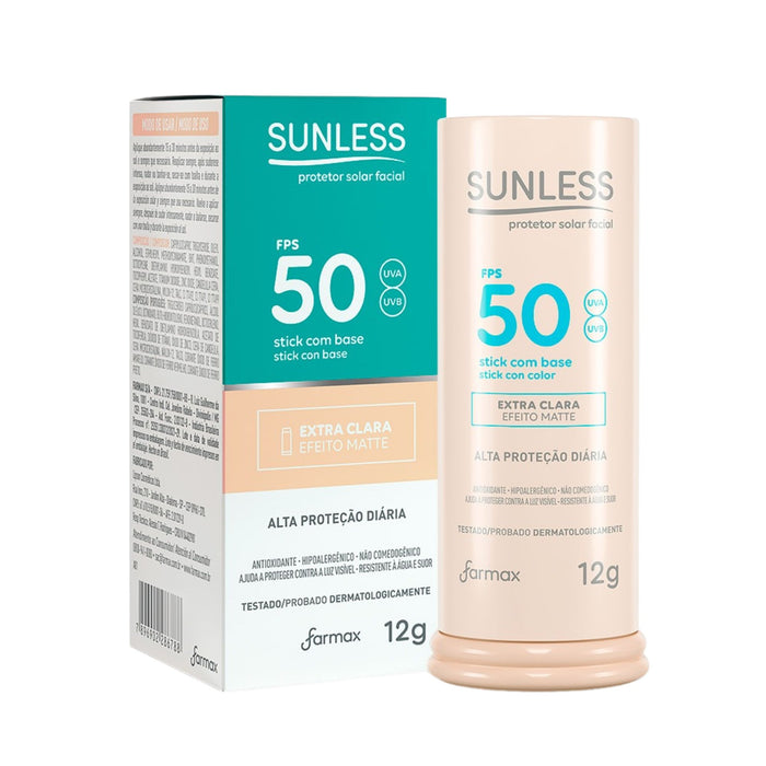 Protector Solar Farmax Sunless Stick Fps50 Extra Clara X 12G