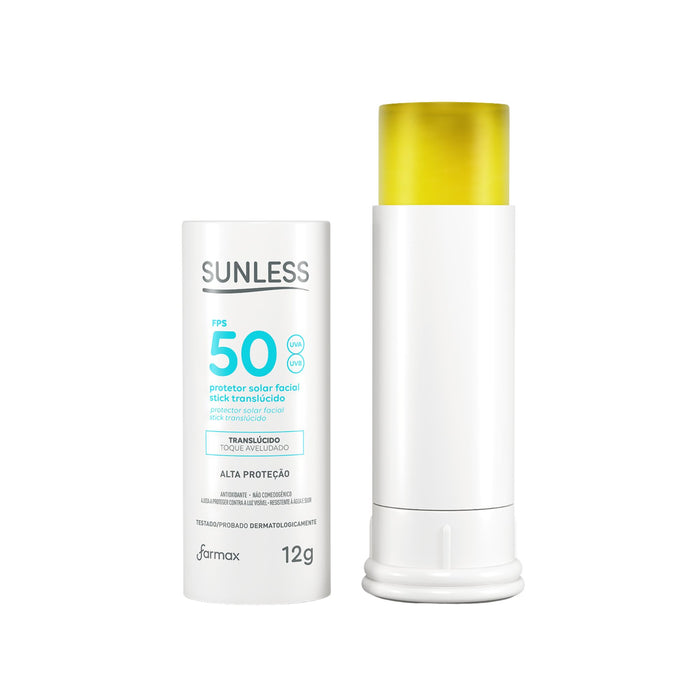 Protector Solar Farmax Sunless Stick Fps50 Translúcido X 12G
