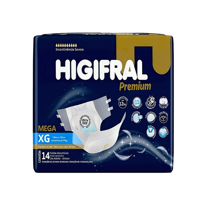 Pañal Higifral Premium Mega Xg Para Adulto X 14 Unidades