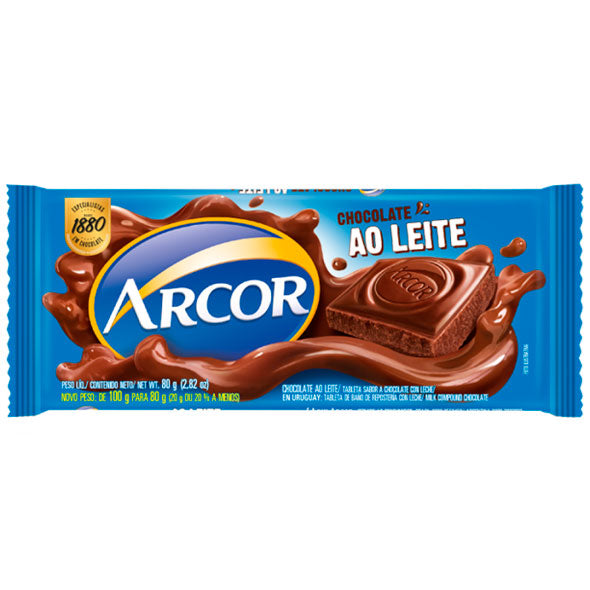 Arcor Tableta Chocolate Con Leche X 80G