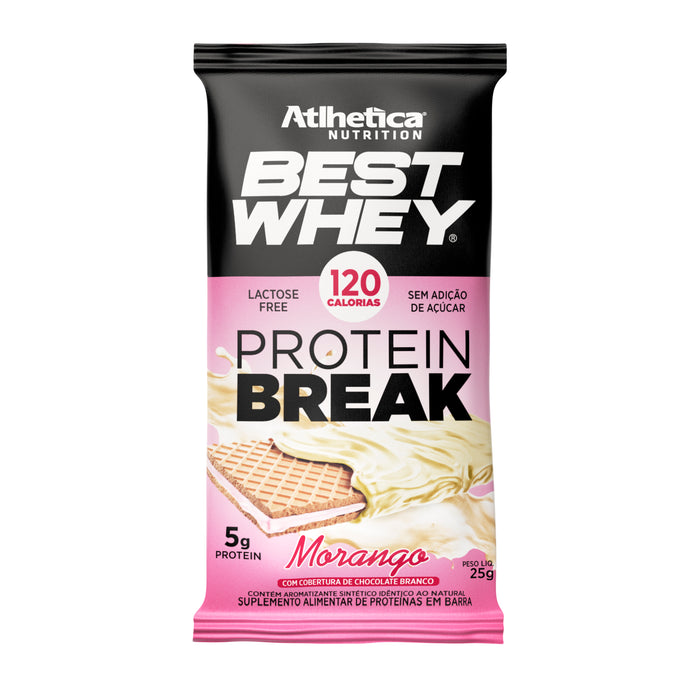 Suplemento Best Whey Protein Break Atlhetica Sabor Fresa Con Chocolate Blanco X 25G
