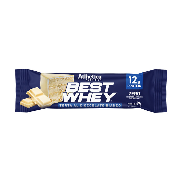 Barra De Proteína Atlhetica Best Whey 12G Torta Chocolate Blanco X 49G