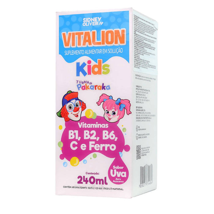 Suplemento Alimentario Vitalion Kids Sabor A Uva X 240Ml