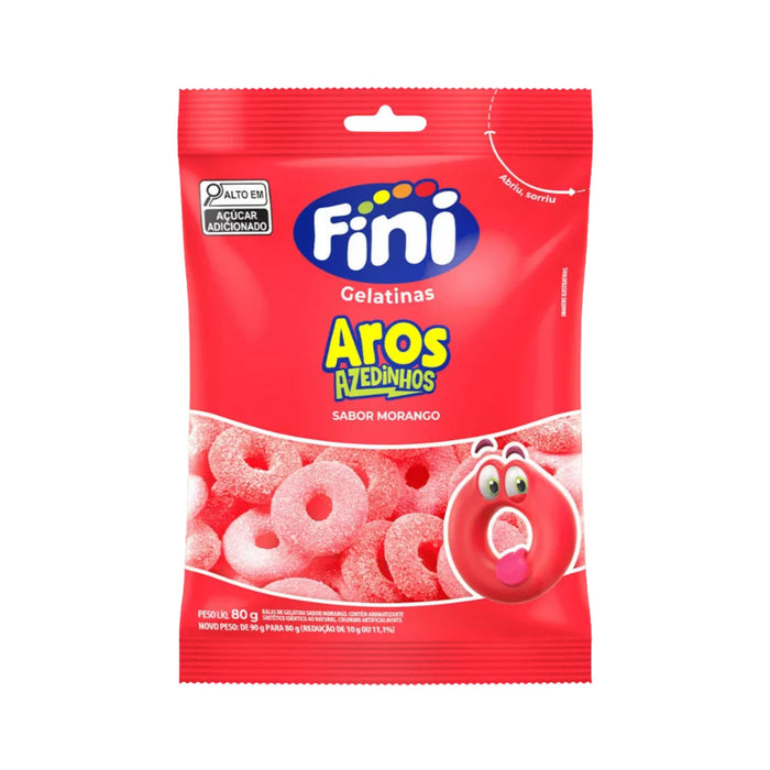 Fini Caramelo De Gelatinas Aros Sabor Morango X 80G