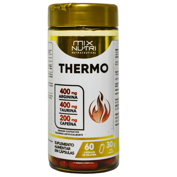 Mix Nutri Thermo Arginina Taurina Cafeina X 60 Capsulas