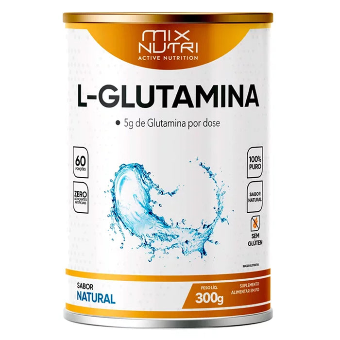 Mix Nutri L-Glutamina Suplem X 300G Sabor Natural