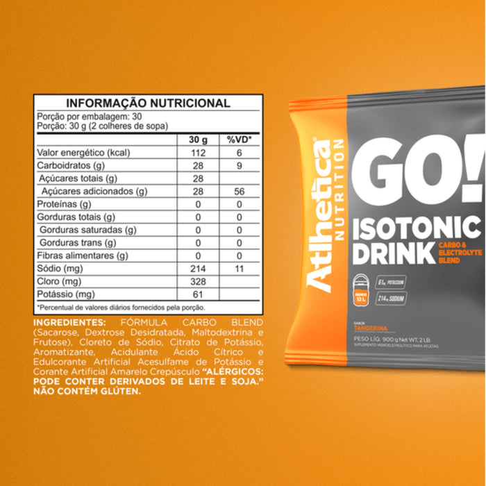 Bebida Isotónica Atlhetica Go Sabor Mandarina X 900G