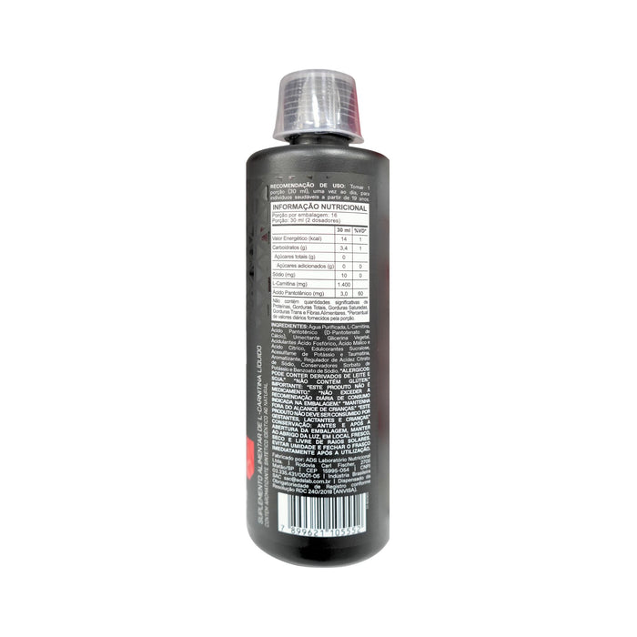 Suplemento L-Carnitina 1400 Atlhetica Sabor Piña X 480Ml