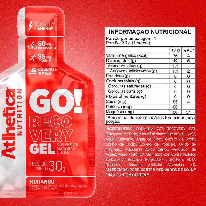 Suplemento Athletica Go Energy Gel Morango / Frutilla X 30G