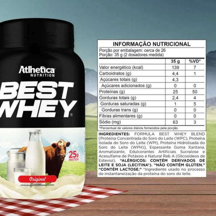 Suplemento Atlhetica Best Whey 25G Proteína Original X 900G