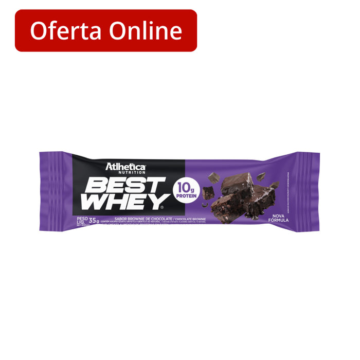 Barra De Proteína Best Whey Atlhetica Brownie Con Chocolate X 33G
