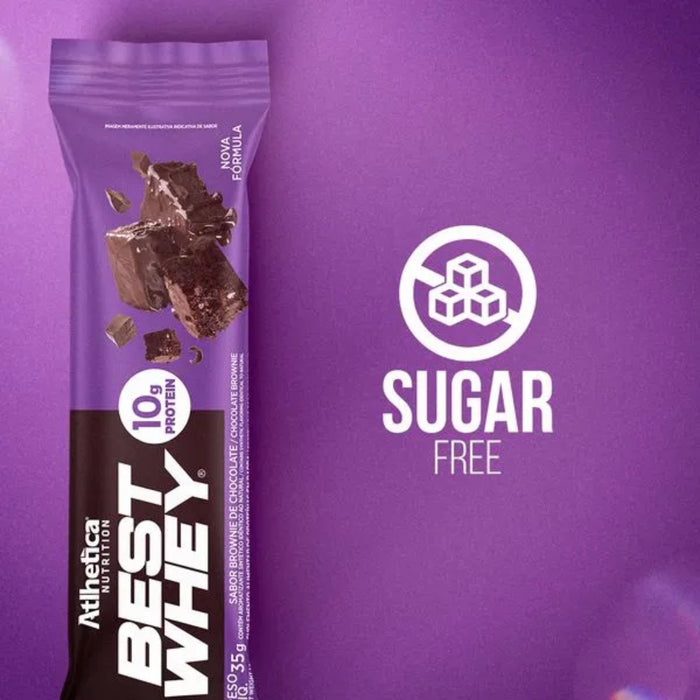 Barra De Proteína Best Whey Atlhetica Brownie Con Chocolate X 33G