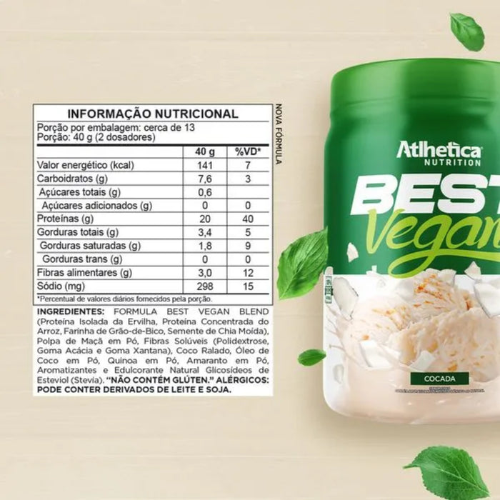 Proteína Atlhetica Best Vegano Sabor Coco X 500G