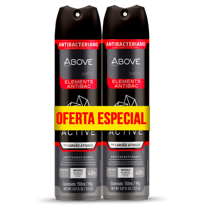 Pack Above Deo Aerosol Carbon Activado 150Ml X 2 Unidades