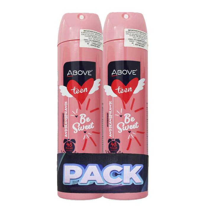 Pack Desodorante Above 48Hr Teen Be Sweet X 2 Unidades