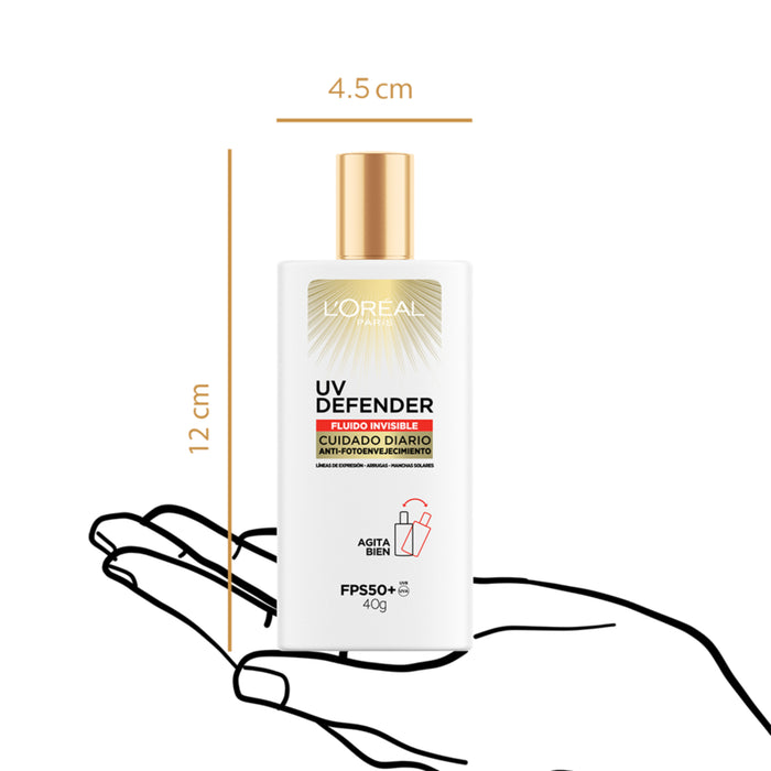 Protector Solar L'oréal Uv Defender Fluido Invisible Fps 50 X 40G