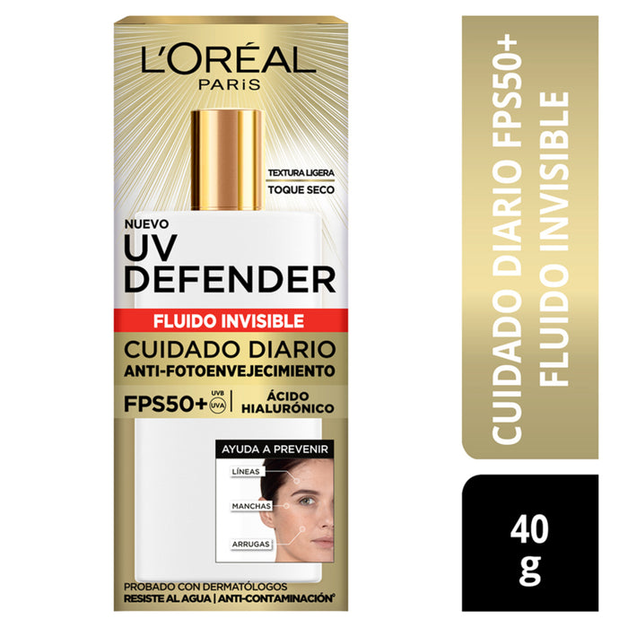 Protector Solar L'oréal Uv Defender Fluido Invisible Fps 50 X 40G